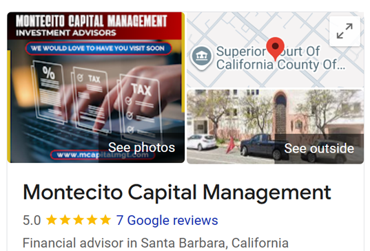 5 Star Best Rated Finanical Advisor Santa Barbara